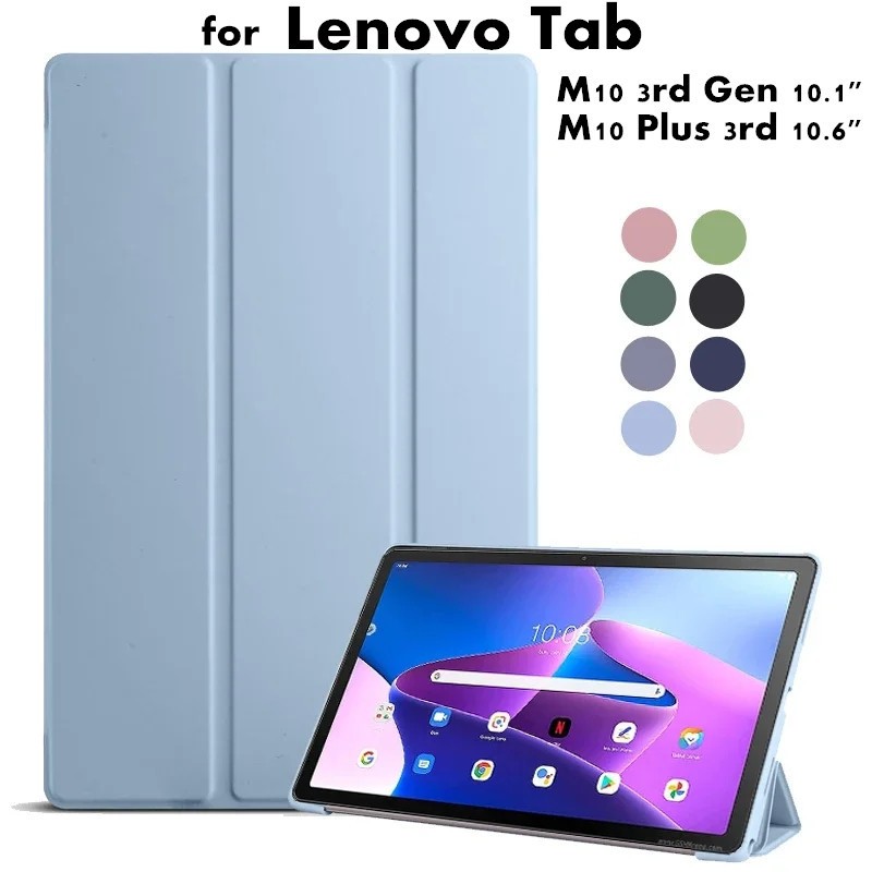 LENOVO 適用於聯想 Tab M10 第 3 代 TB125FU TB128FU 智能支架平板電腦保護套適用於聯想