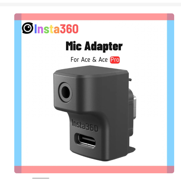 影石Insta360 Ace/Ace pro運動相機麥克風充電音頻轉接件配件