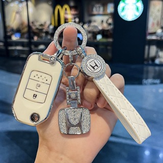 HONDA 本田 flib 鑰匙包適用於本田城市 CRV 雅閣 xrv Jazz brv hrv 鑰匙套本田鑰匙扣鑰匙扣