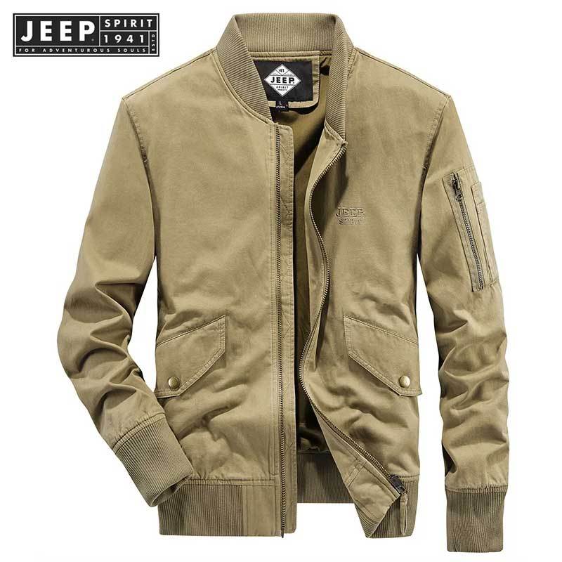 JEEP SPIRIT 1941 ESTD Jeep夾克外套春秋新款休閒棒球領上衣男外套