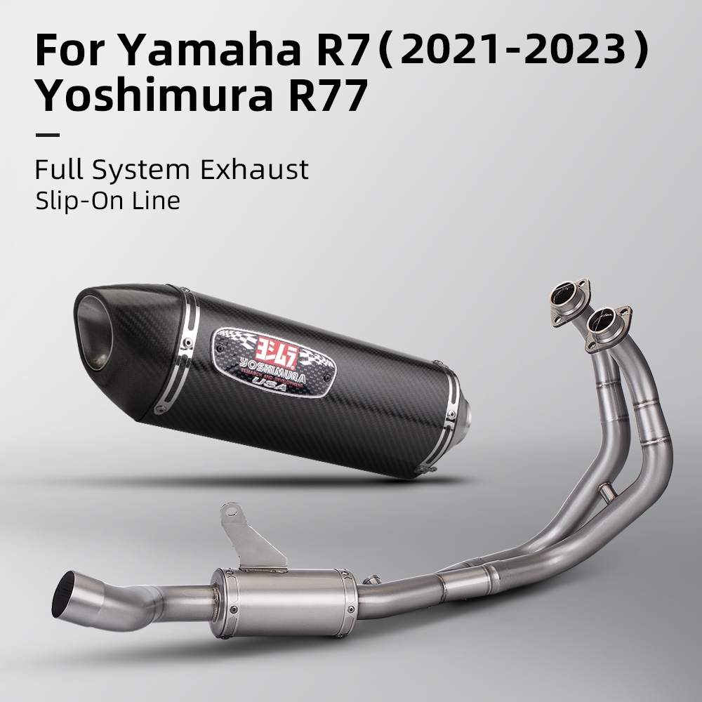 適用於雅馬哈 R7 排氣消聲器 2021-2023 YZF R7 YZF-R7 yoshimura R77 Racing