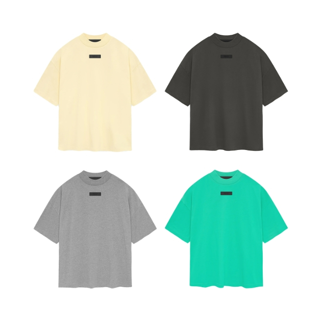 新款純棉Fear of God Essentials SS24 T-Shirt 素色圓領套頭短袖T恤男女款