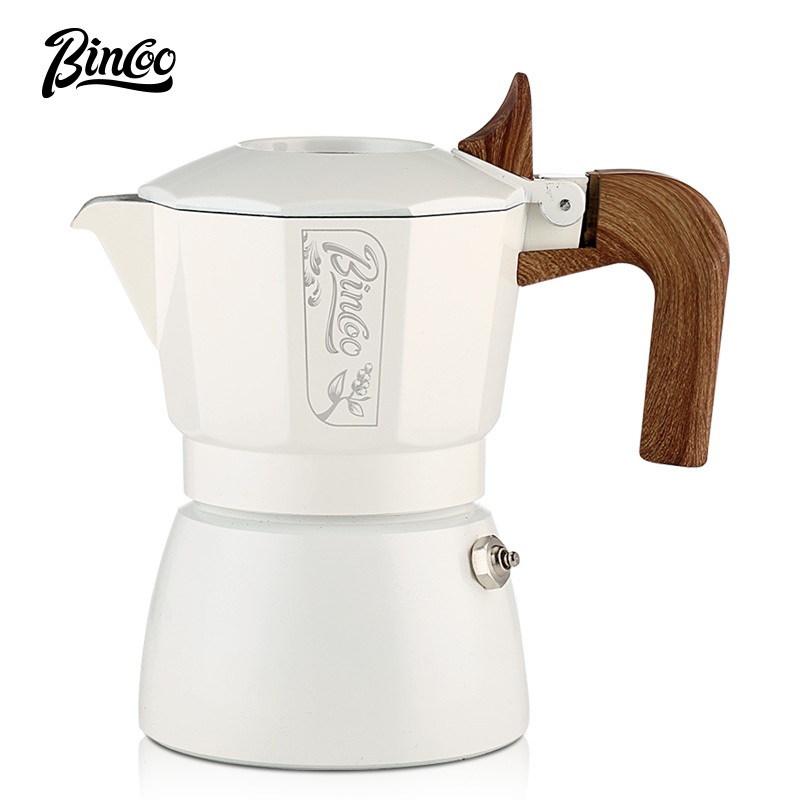 BINCOO 雙閥摩卡壺 家用濃縮小型美式拿鐵咖啡壺套裝 意式咖啡器具 2人份