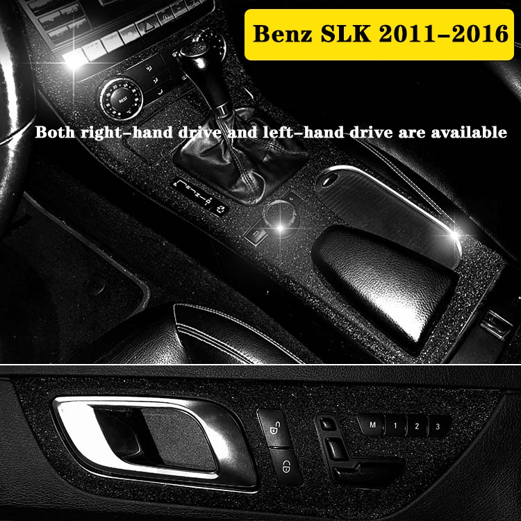 賓士 Benz SLK R172 11-16款內裝卡夢貼紙 中控排擋 內拉手 方向盤 星空磨砂改裝貼膜
