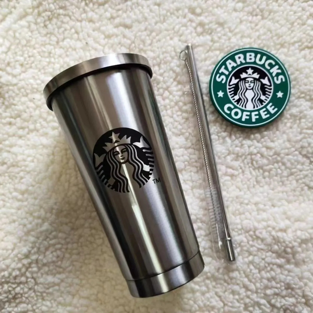 特價清倉 星巴克 浮雕女神保溫杯 Starbucks 304不銹鋼吸管杯 高顏值 大容量咖啡杯 473ml 生日禮物