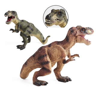 侏羅紀實心恐龍模型塑料玩具仿真動物兒童蹲姿霸王龍男孩禮物