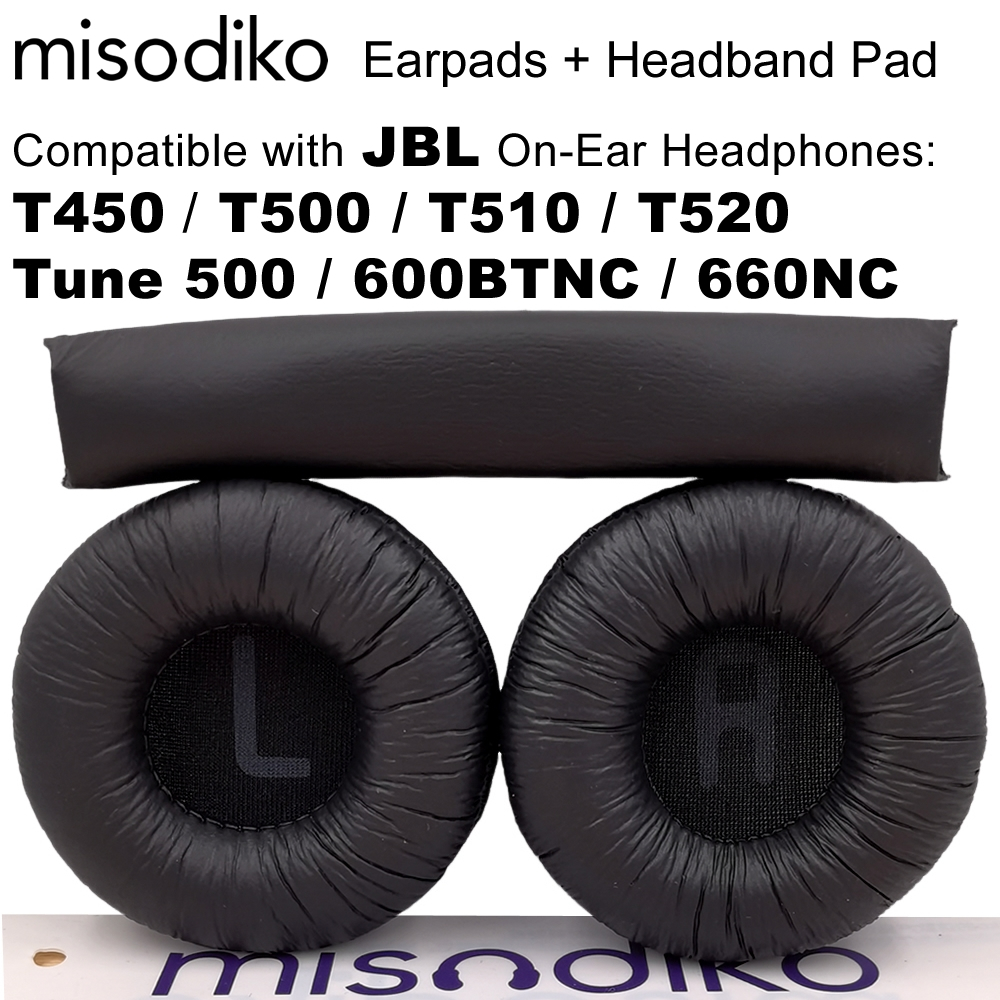 Misodiko 耳墊和頭帶墊更換適用於 JBL T450 T500、Tune 500BT/600BTNC 耳機