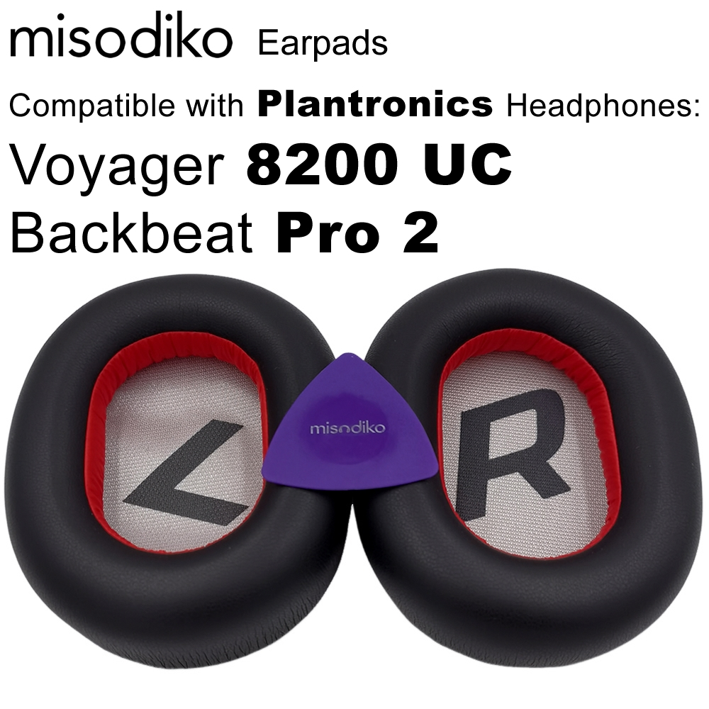 Misodiko 耳墊更換適用於 Plantronics BackBeat Pro 2、Voyager 8200 UC