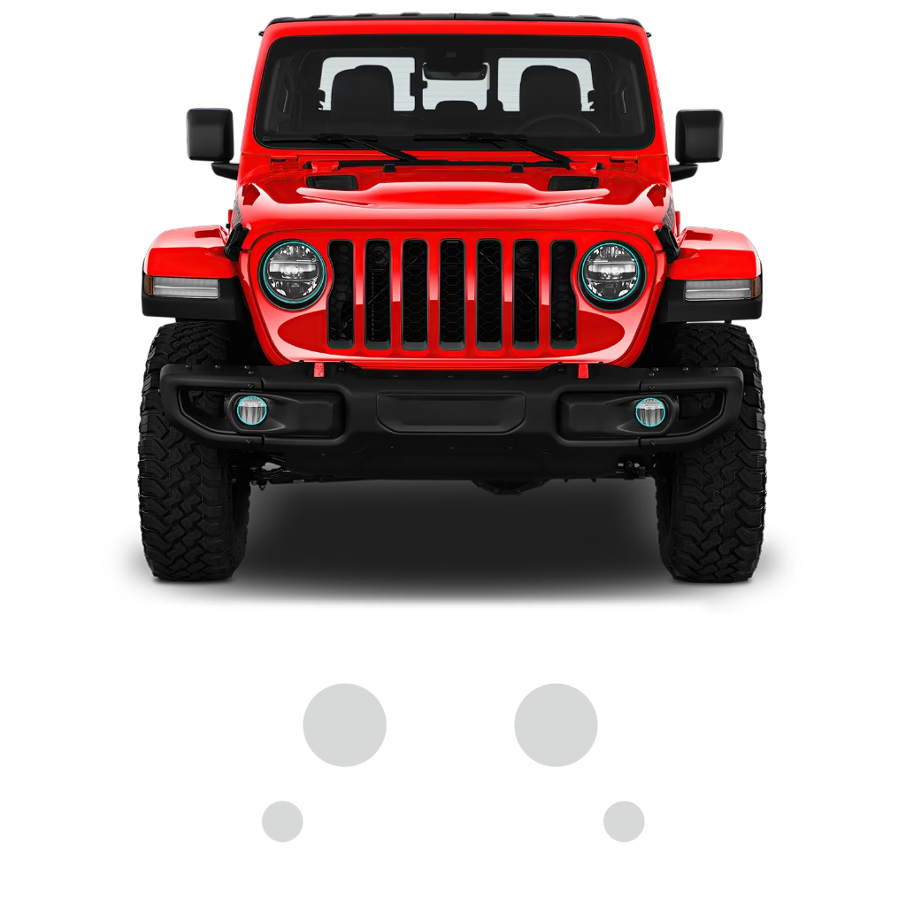 適用於 Jeep Gladitor 2020-2024 汽車前大燈膜 TPU 汽車保護膜汽車配件