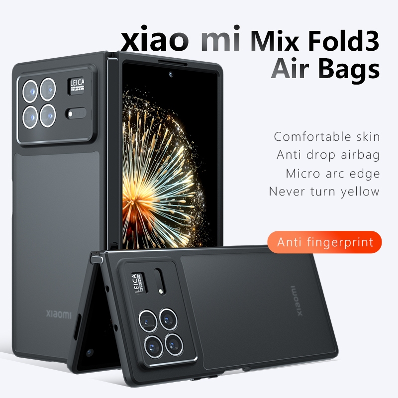 XIAOMI 輕磨砂 PC 膚感防指紋硬手機殼適用於小米 Mix Fold3 防摔保護套