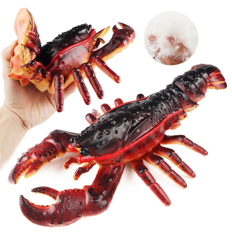 仿真軟膠大號龍蝦模型波士頓龍蝦玩具海洋動物兒童減壓禮物澳洲