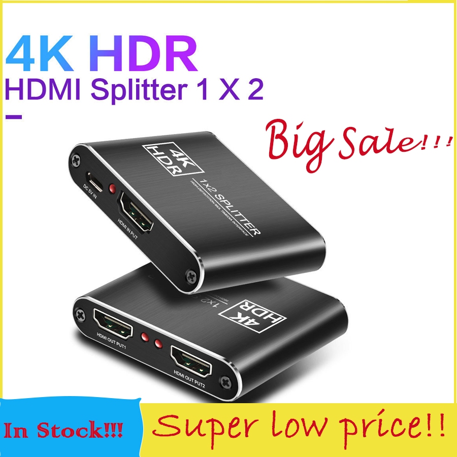 Ugoodbuy HDCP 4K HDMI 兼容分配器 1 進 2 出全高清視頻 HDMI 適配器 1X2 拆分 1 進