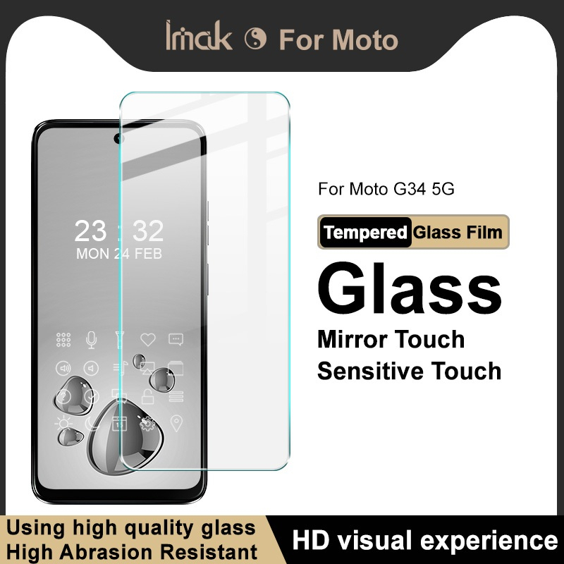 摩托羅拉 Motorola Moto G34 5G 鋼化玻璃保護貼 全透明防刮鋼化玻璃保護膜 Imak 手機正面荧幕前膜