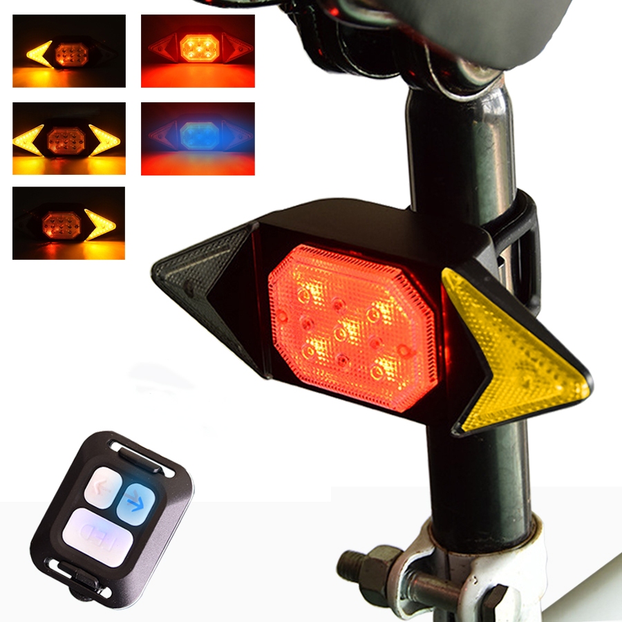 Usb 可充電自行車轉向信號燈自行車後 LED 燈警告尾燈帶控制器