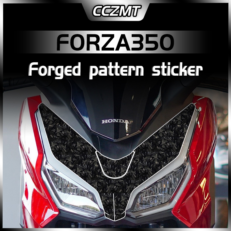 HONDA 適用於本田 FORZA 350 Forza350 2023 鍛造碳纖維貼紙油箱保護裝飾配件改裝