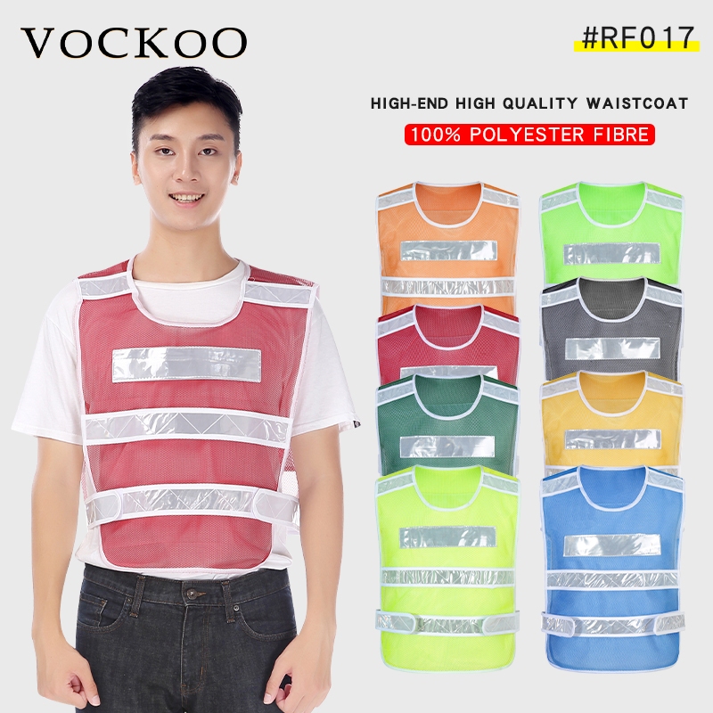 VOCKOO#反光馬甲訂製logo環衛施工工地路政交通警示消防安全背心工作服外套