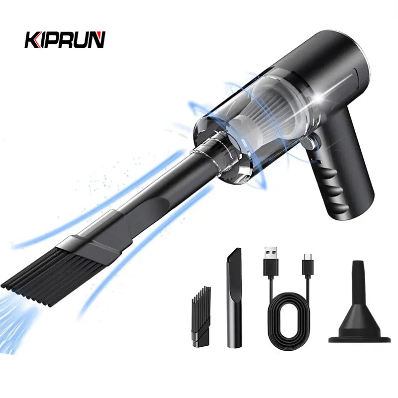 Kiprun 無線吸塵器,9000Pa 電動空氣除塵器,用於家庭和汽車清潔,USB 可充電 1200mAh 電池