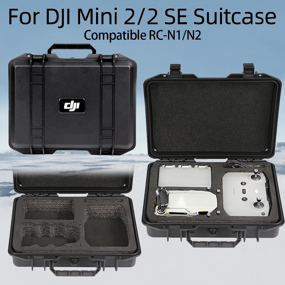 適用於 DJI Mini 2/Mini 2 Se 防爆盒,手拉手帶便攜包,適用於 DJI RC-N1 遙控收納配件