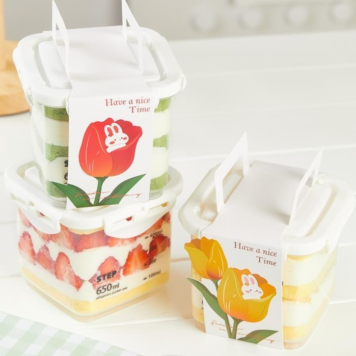 【現貨】【提拉米蘇盒】透明 提拉米苏 包装盒 慕斯罐子 蛋糕 酸奶 豆乳盒子 水果 冰淇淋 打包盒