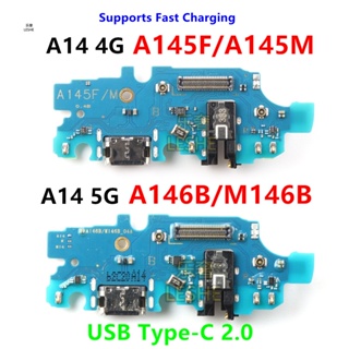 SAMSUNG 適用於三星 Galaxy A14 4G A145F/M 5G A146B M146B 基座連接器 USB