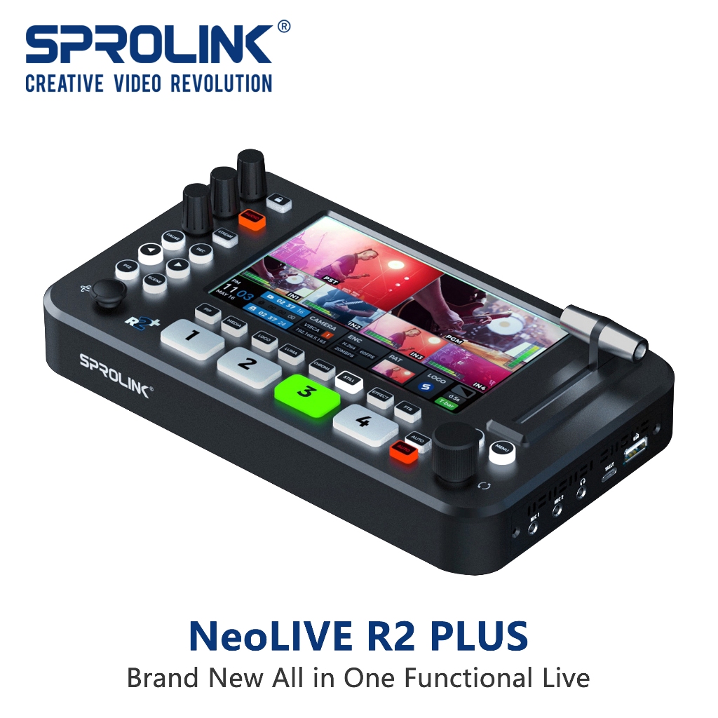 Sprolink NEOLIVE R2 PLUS 多合一功能性直播切換器 USB3.0 無損流混流器切換器帶雙通道