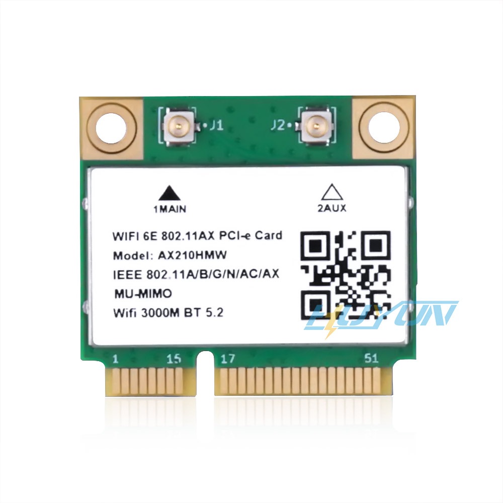 Ax210無線網卡5374m WIFI 6E 2.4G/5G雙頻BT 5.2 MINI PCIE