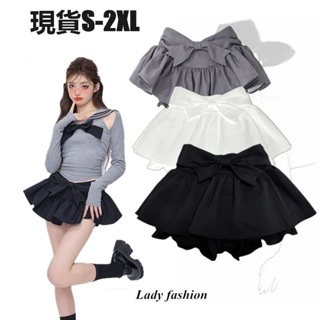 雙層荷葉邊短裙 韓版學院風修身顯瘦短裙