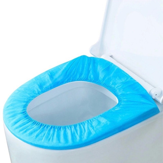 10 件裝藍色一次性馬桶座套：加厚防水保護，出行舒適衛生
