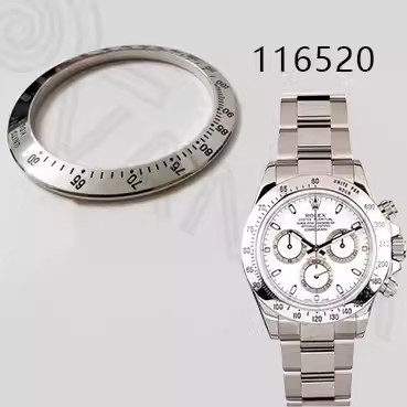 鋼製圈口 精鋼刻度表圈適配rolex daytona bezel 116520腕錶