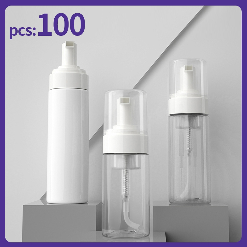 Pcs:100 100/150/200ml 泡沫瓶、慕斯瓶、泡沫瓶、泡沫瓶、塑料瓶容器慕斯瓶