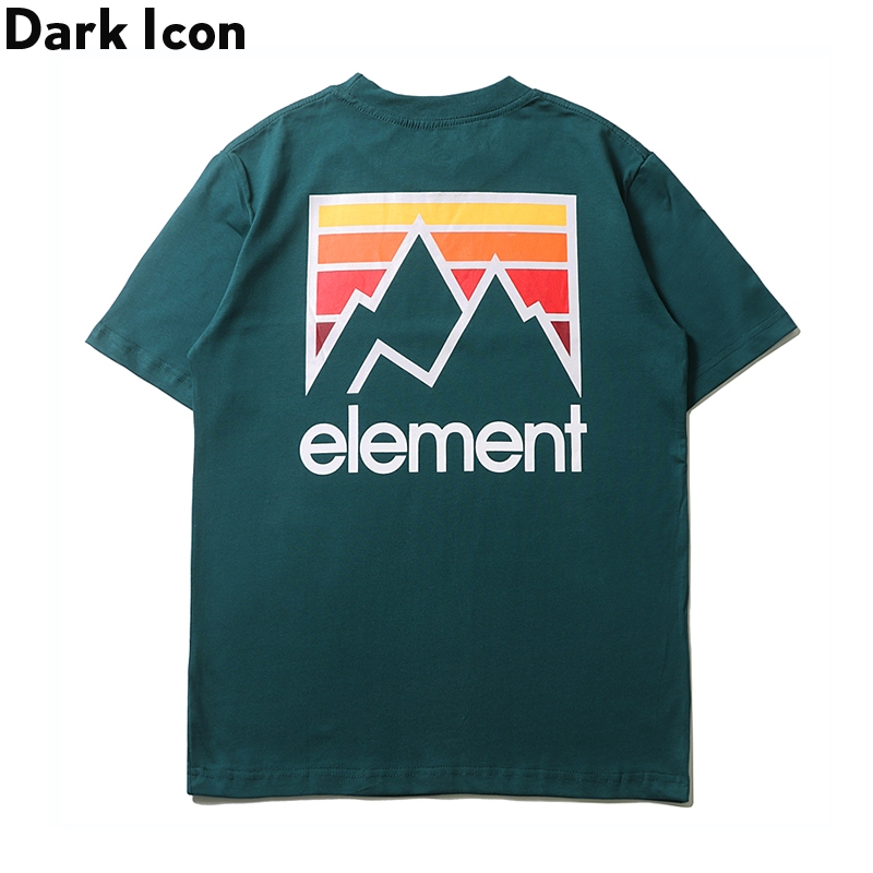 Element 滑板 T 恤男士夏季圓領時髦 T 恤棉 T 恤 3 色