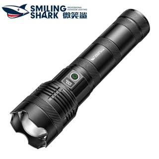 微笑鯊正品 SD7147 led手電筒強光 M77爆亮 84000lm 8檔調焦 Type-C超長續航 防水戶外露營巡邏