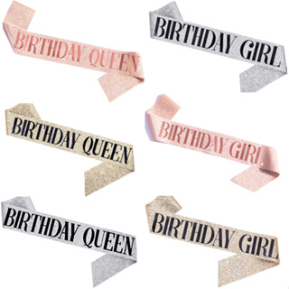 生日女孩生日女王閃光腰帶生日派對裝飾派對禮物
