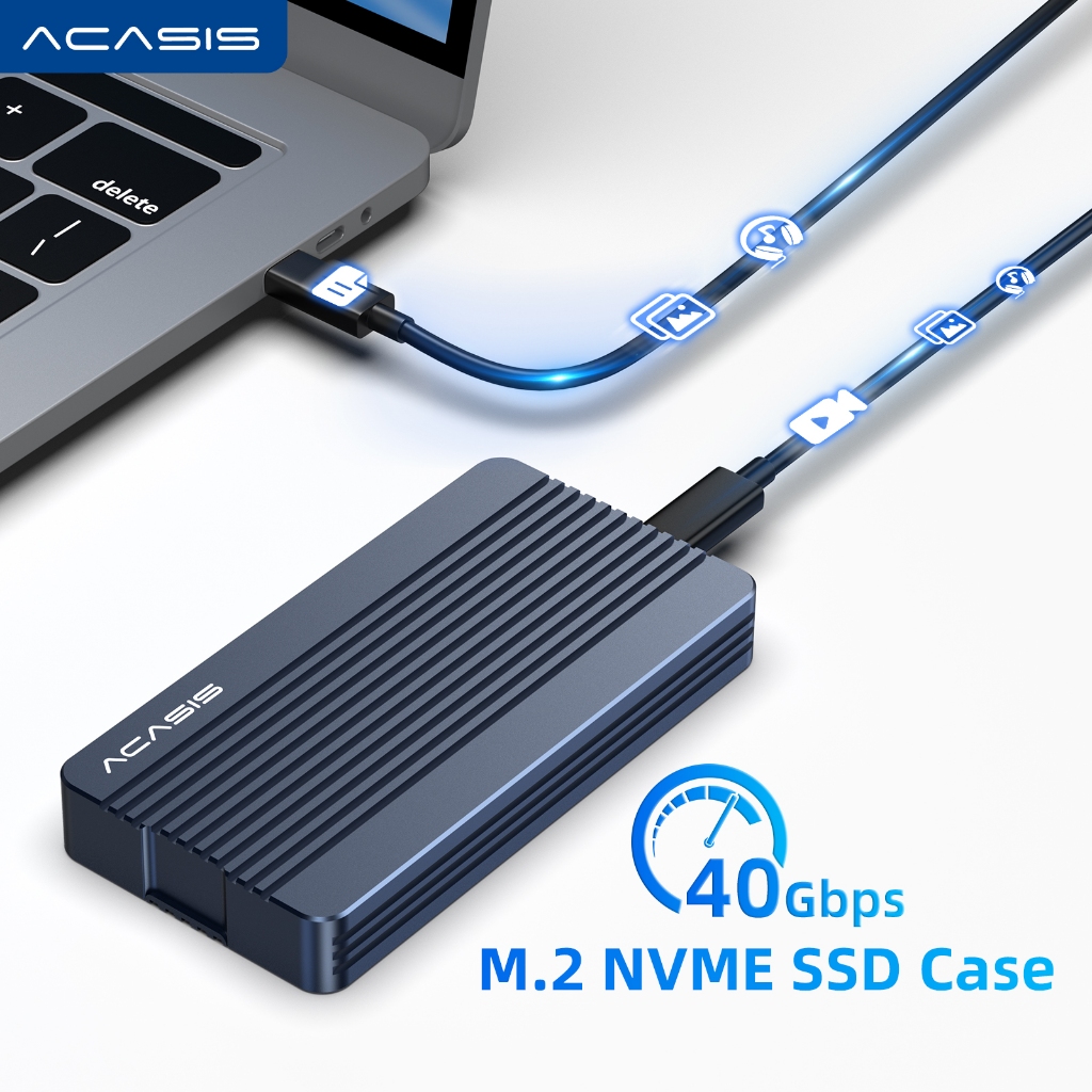 Acasis USB4.0 Thunderbolt3/4 40Gbps M.2 NVME SSD 外殼 8TB 無鋁 T