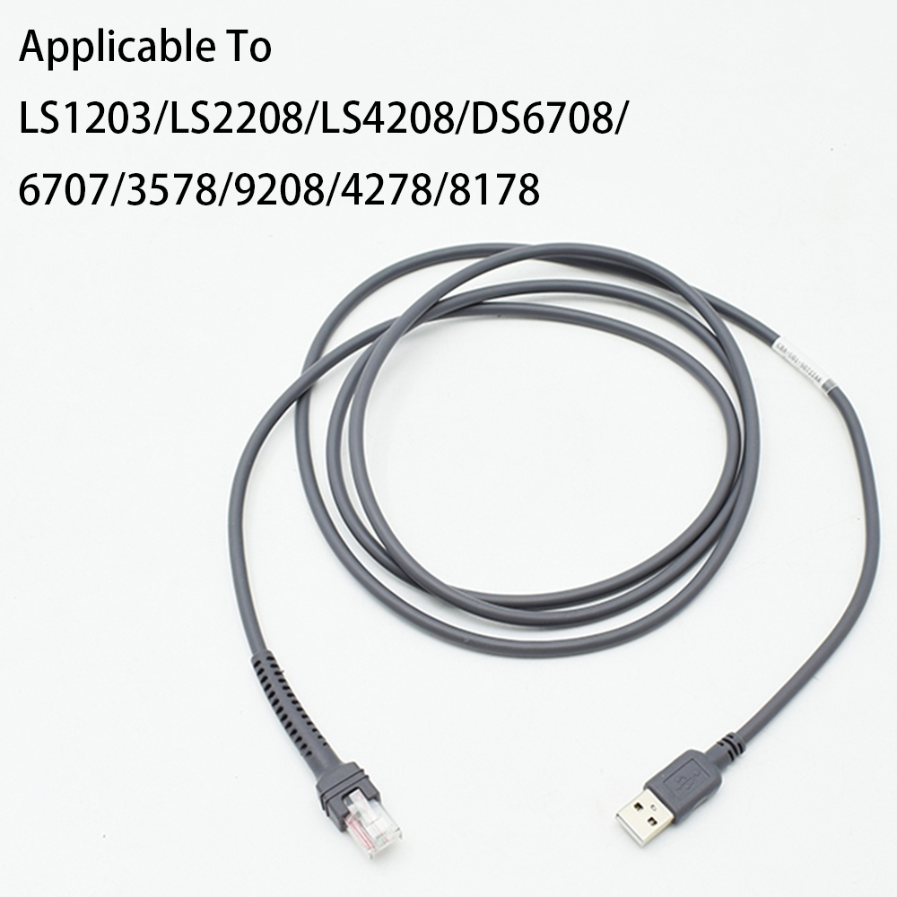 Zebra 電纜 RJ45 TO USB 條碼掃描器電源線閱讀器 pos 電纜,適用於 LS1203/LS2208/LS