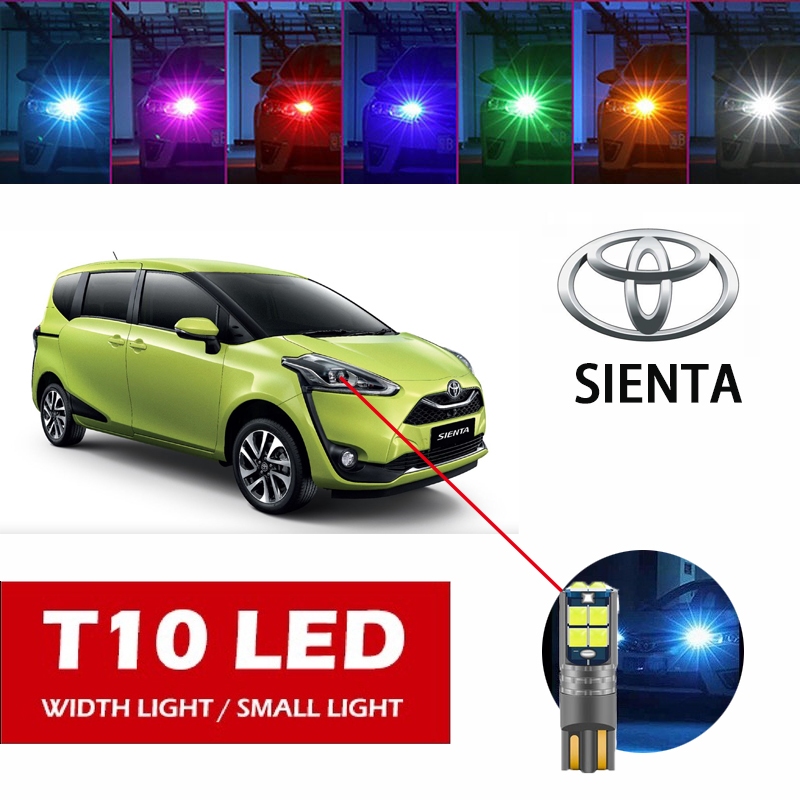 豐田 1pc Toyota Sienta T10/W5W 燈泡小頭燈、小頭燈、汽車行李箱、車牌燈