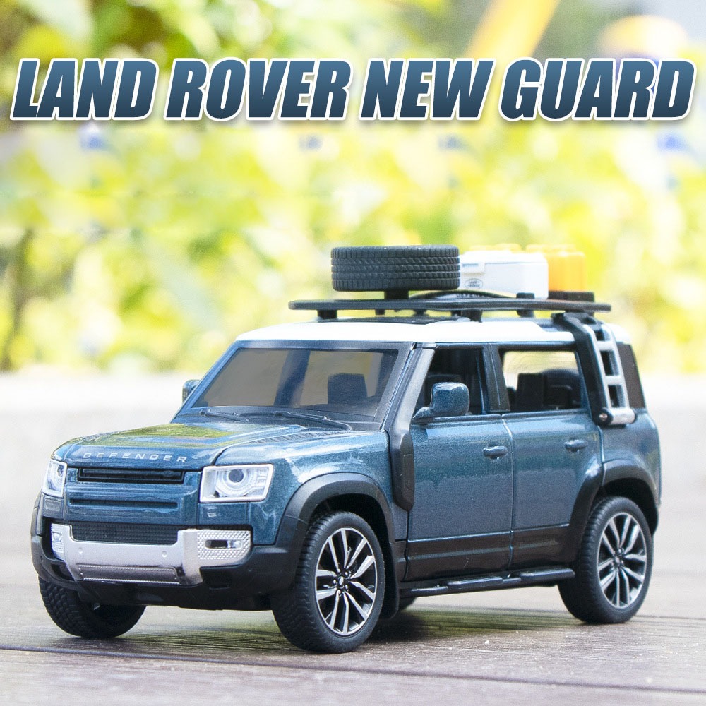 LAND ROVER 壓鑄汽車 1:32 路虎衛士越野車模型合金壓鑄玩具車車門可開啟汽車卡車帶聲光