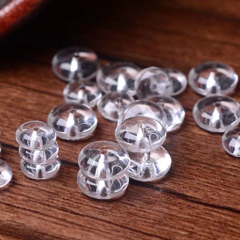 滿10送1顆  天然白水晶算盤珠扁珠隔珠隔片墊片6mm DIY半成品散珠手鍊項鍊飾品配件
