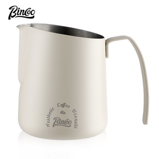 BINCOO 咖啡拉花缸 大斜口拉花杯 不銹鋼專業打奶缸 尖嘴器具 拉花神器 500ML/750ML