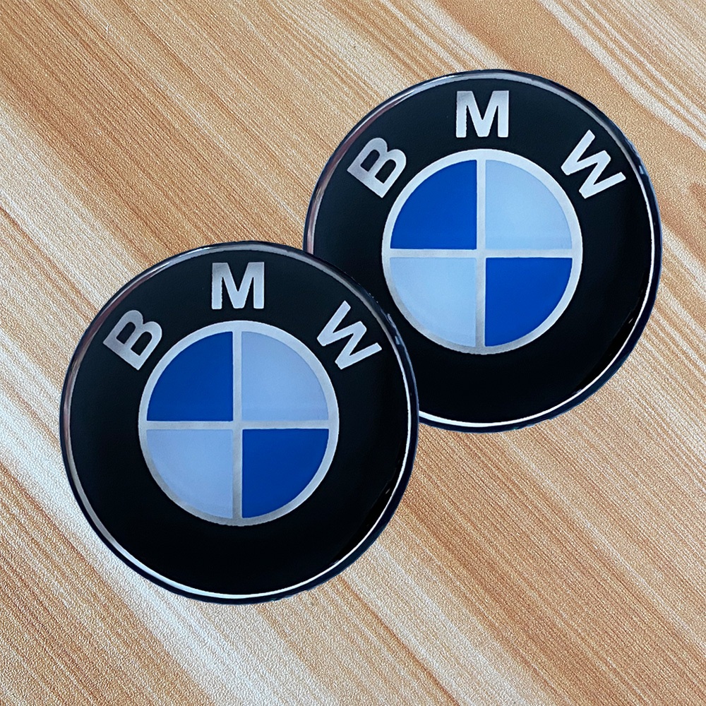 BMW 1 對三維膠貼紙汽車前罩貼紙後備箱後標誌徽章適用於寶馬 X1 X3 X5 X6 1 3 5 7 系列