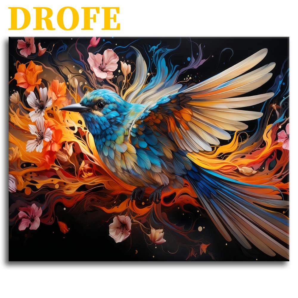 Drofe / 數字繪畫 / 吉祥鳥 / 數字油畫 / 數字油畫 / 著色圖片 / DIY 繪畫 / 帆布繪畫 / 油畫