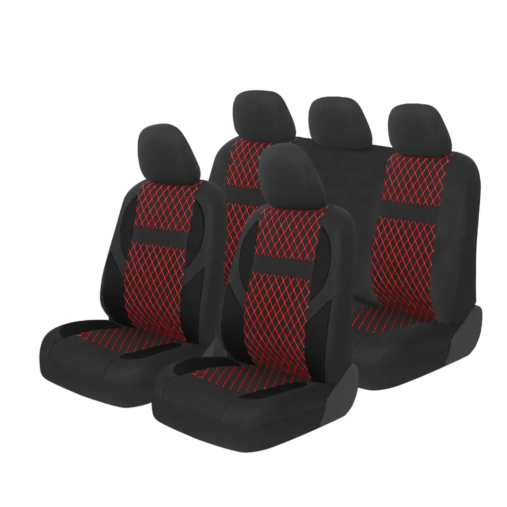 SUZUKI 高品質紅色黑色汽車座椅套通用適合大多數汽車座椅汽車座椅保護套適用於鈴木 Swift2006