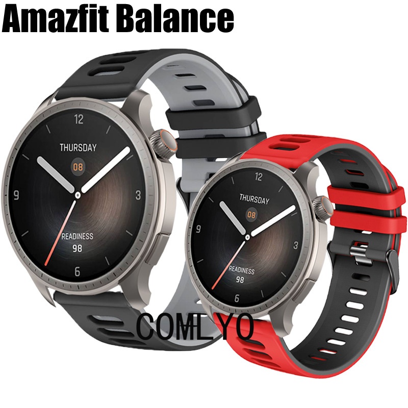 適用於 Amazfit balance 錶帶 華米智能手錶 矽膠 柔軟 運動 替換 腕帶 男女學生款