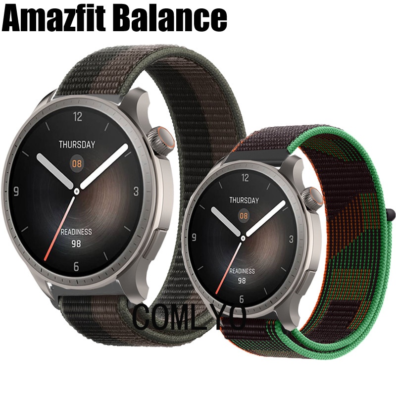 適用於 Amazfit Balance 錶帶 華米智能手錶 尼龍 回環 柔軟 運動 替換腕帶