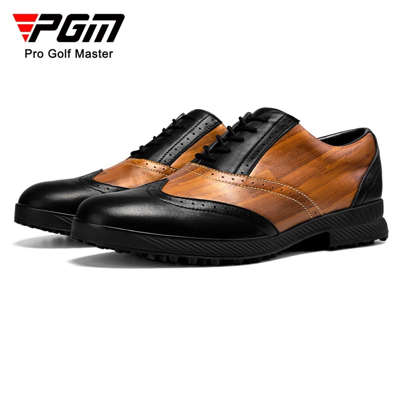 PGM 高爾夫球鞋男士新英倫風頭層牛皮真皮男鞋商務運動防滑鞋子 XZ311