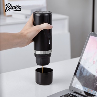 BINCOO 電動便攜式咖啡機 濃縮咖啡粉 膠囊 兩用汽車加熱戶外旅行