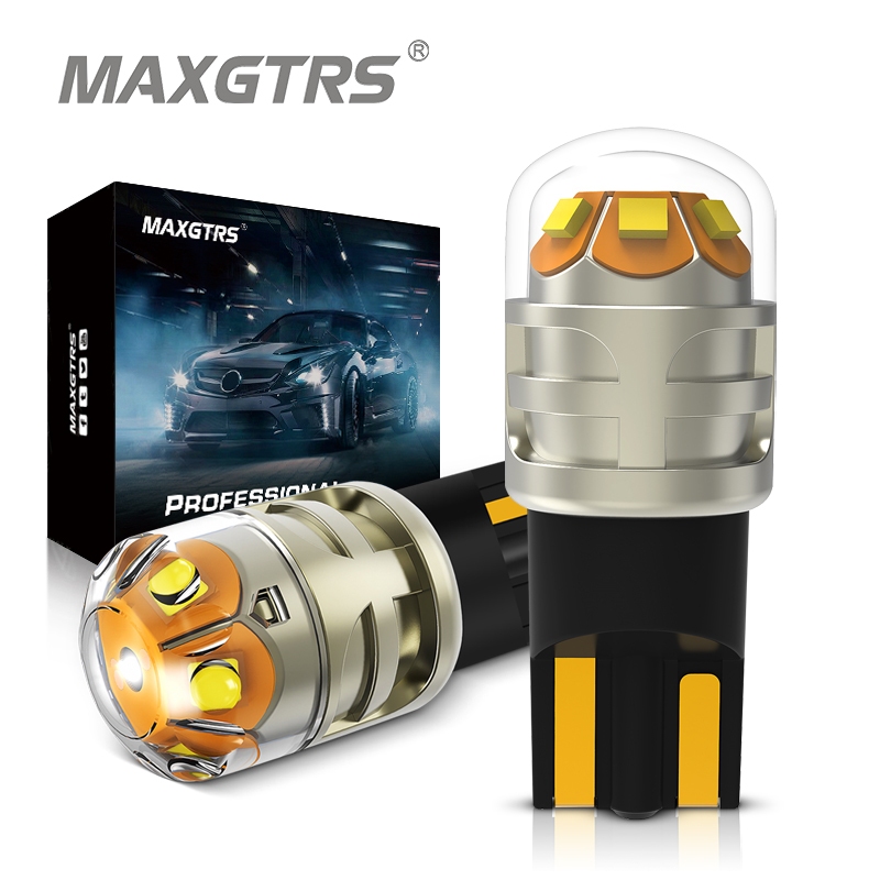 Maxgtrs T10 LED W5W LED 燈泡 194 168 3030 DRL 汽車自動信號燈停車寬度內部頂燈閱