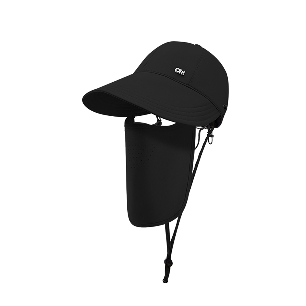 Ohsunny 中性棒球帽防曬防紫外線大簷可調節帽子帶面圍巾 UPF50+