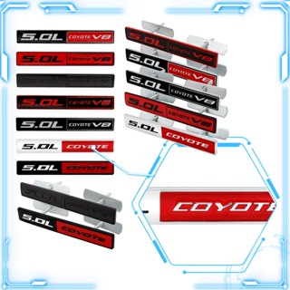 汽車造型 Coyote 5.0L Coyote V8 3D 金屬鋅合金汽車徽章車身後行李箱粘合劑標誌適用於福特野馬 Sh