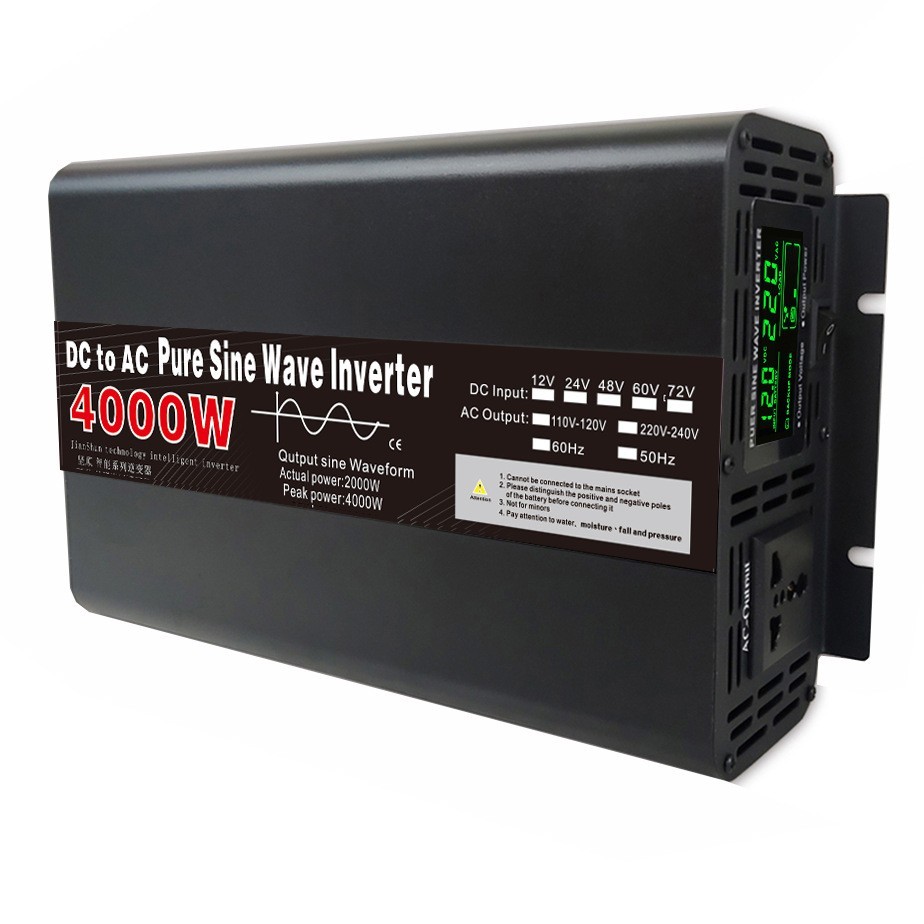 4000W 5000W 純正弦波逆變器 車載逆變器 DC 12V24V48V 轉 AC 110V LCD 電壓顯示 電壓